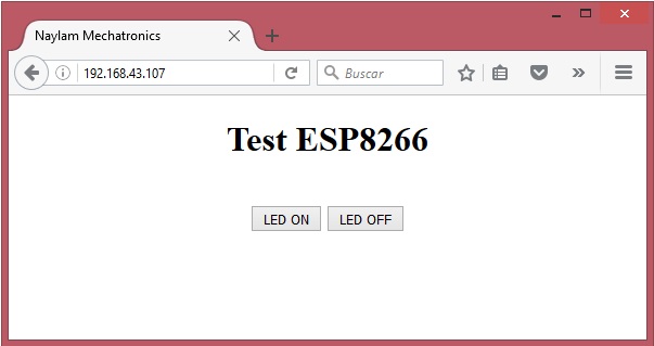 Pagina web servidor con ESP8266