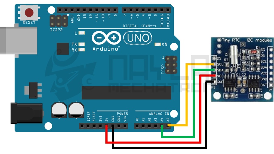 Conexion RTC DS1307 y Arduino