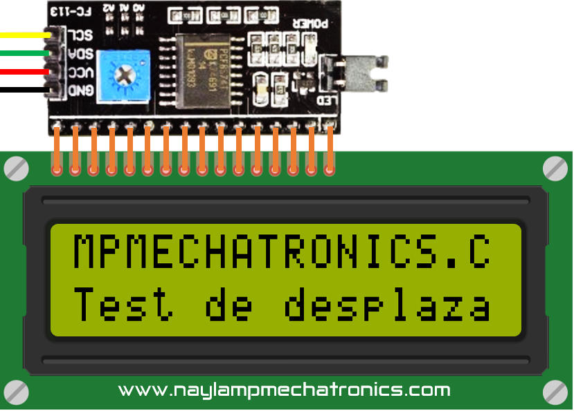 desplazamiento de texto con LCD I2C